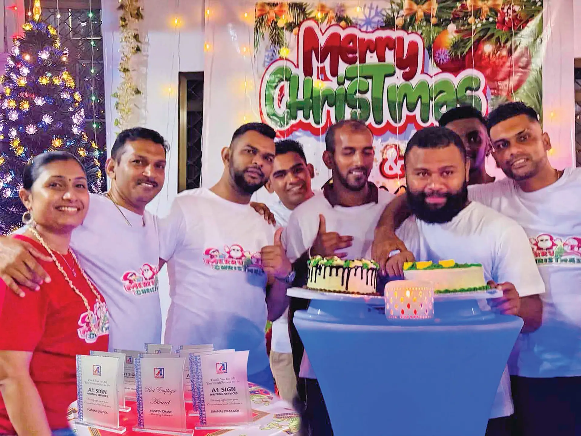 The end of each year brings in the festive season and it boosts the human spirit. Pictured are A1 Sign staff members on their Christmas celebration and awards event.