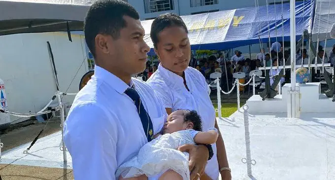 Sekope Halepuleyaga, Makarita Finau Rokowailevu and  baby Meri Bainitakali Sereana Halepuleyaga.