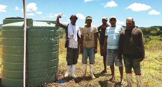 Second from right: Sanjeet Bahadur Singh with his labourers in Navudi, Seaqaqa, Macuata on September 30, 2022.