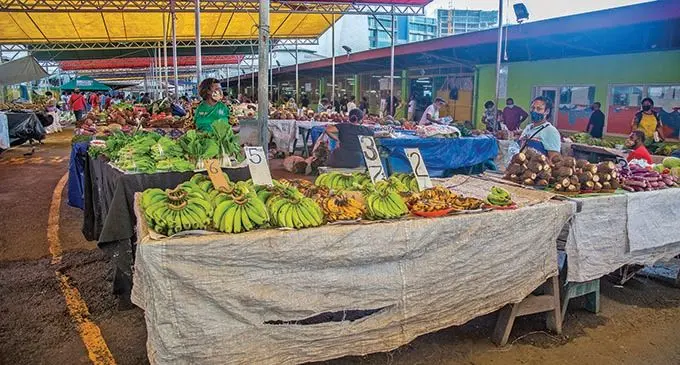 Vendors selling their produce at the Suva Municipal Market. Photo: Leon Lord
