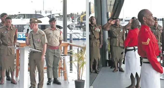 ANZAC Day service at the Rhum-Ba in Port Denarau Marina, Nadi on April 25, 2019. Photo: Nigel Skeggs