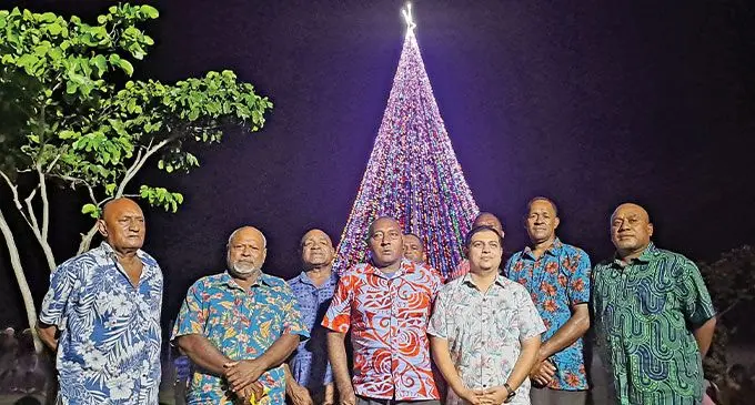 From left: Moli Lutumailagi, Isaia saukuru, Tui Nawaka Ratu Tomasi Kanailagi Naevo, Nadi Sigatoka chair Lawrence Kumar, Apisai Toga and Mosese Ronakuru. Photo: Waisea Nasokia