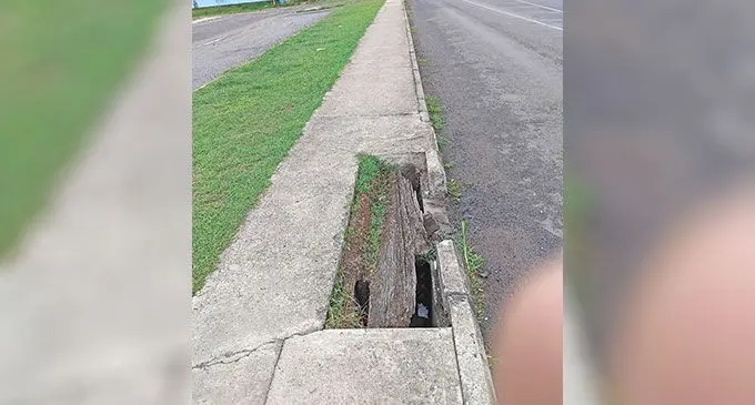 This exposed footpath timber covering in Martintar, Nadi. Photo: Ronnie Chang