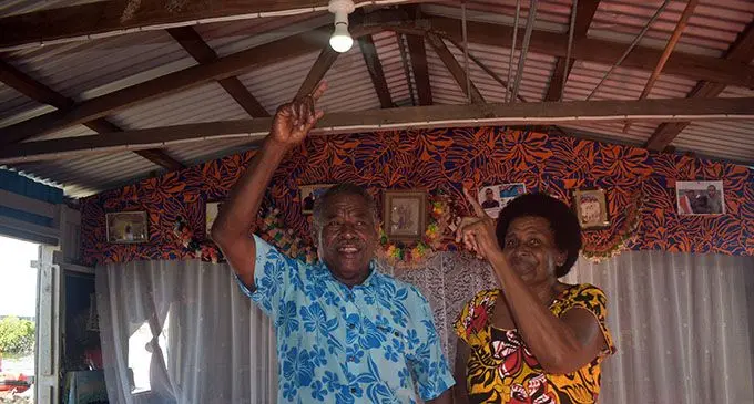 Aminiasi Tuimaba Senior with wife Mereoni Tuimaba at Vio Island. Photo: Mereleki Nai