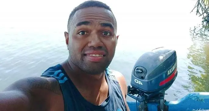 Fiji Airways Fijian 7s playmaker Waisea Nacuqu out fishing in Votua, Ba.