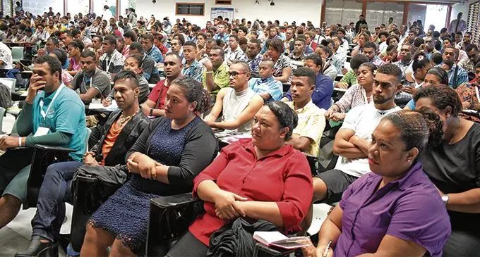 Youths turned up in numbers to participate in the three-day National Youth and Sports Conference 2019 at the University of the South Pacific on March 27, 2019. Photo: Ronald Kumar