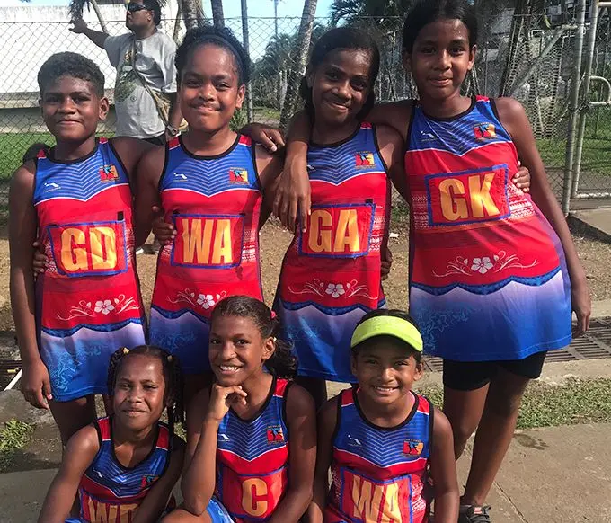 The victorious Nasinu U10 netball team at the National Netball Centre on August 15,2019.  Photo: Anasilini Natoga