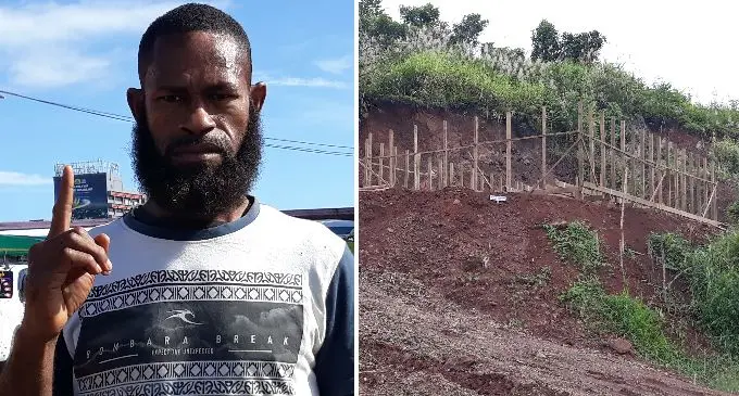 Akuila Petero, a Muslim, who is building a home/worship house at Nasaibitu Village in Wainibuka, Tailevu.