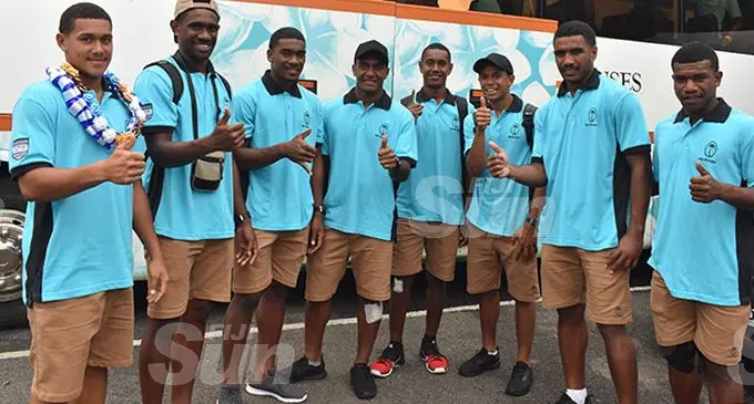 The Fiji Under-18 men’s 7s team at the Nadi international Airport on December 15, 2019. Photo: Mereleki Nai