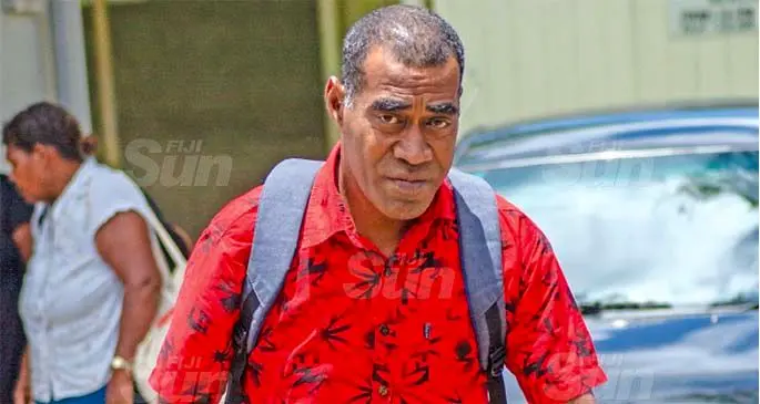 SODELPA Nasinu Constituency vice-president, Isikeli Komaisavai outside court in Suva on February 15, 2021. Photo: Leon Lord