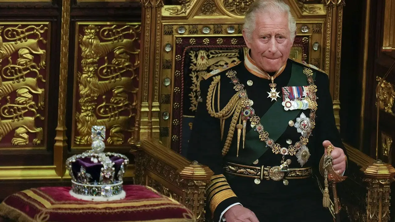 King Charles III at Westminster Abbey on May 6, 2023. Photo: AP / Alastair Grant