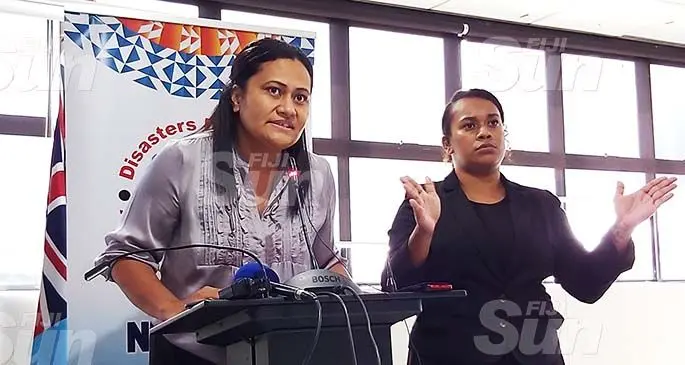 Director for National Disaster Management Office Vasiti Soko during the press conference at Nasilivata House in Suva on January 15, 2020. Photo: Ashna Kumar