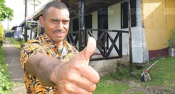First time home owner, Apenisa Kuruiwaca, 31, proudly show his home at Munikoso Housing in Nasinu on December 30, 2021. Photo: Ronald Kumar
