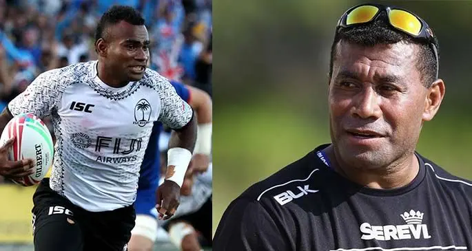 Fijian 7s team playmaker Jerry Tuwai(left) and Waisale Serevi(right).