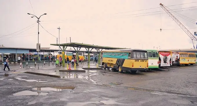 This was the scene a Suva bus stand as mostly people who are working were only seen coming into the City on January 11, 2022 . Photo: Ronald Kumar.
