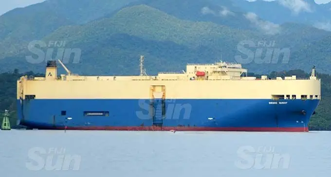 Vehicle carrier Grand Quest berth at Suva Harbour on December 29, 2020. Photo: Ronald Kumar.