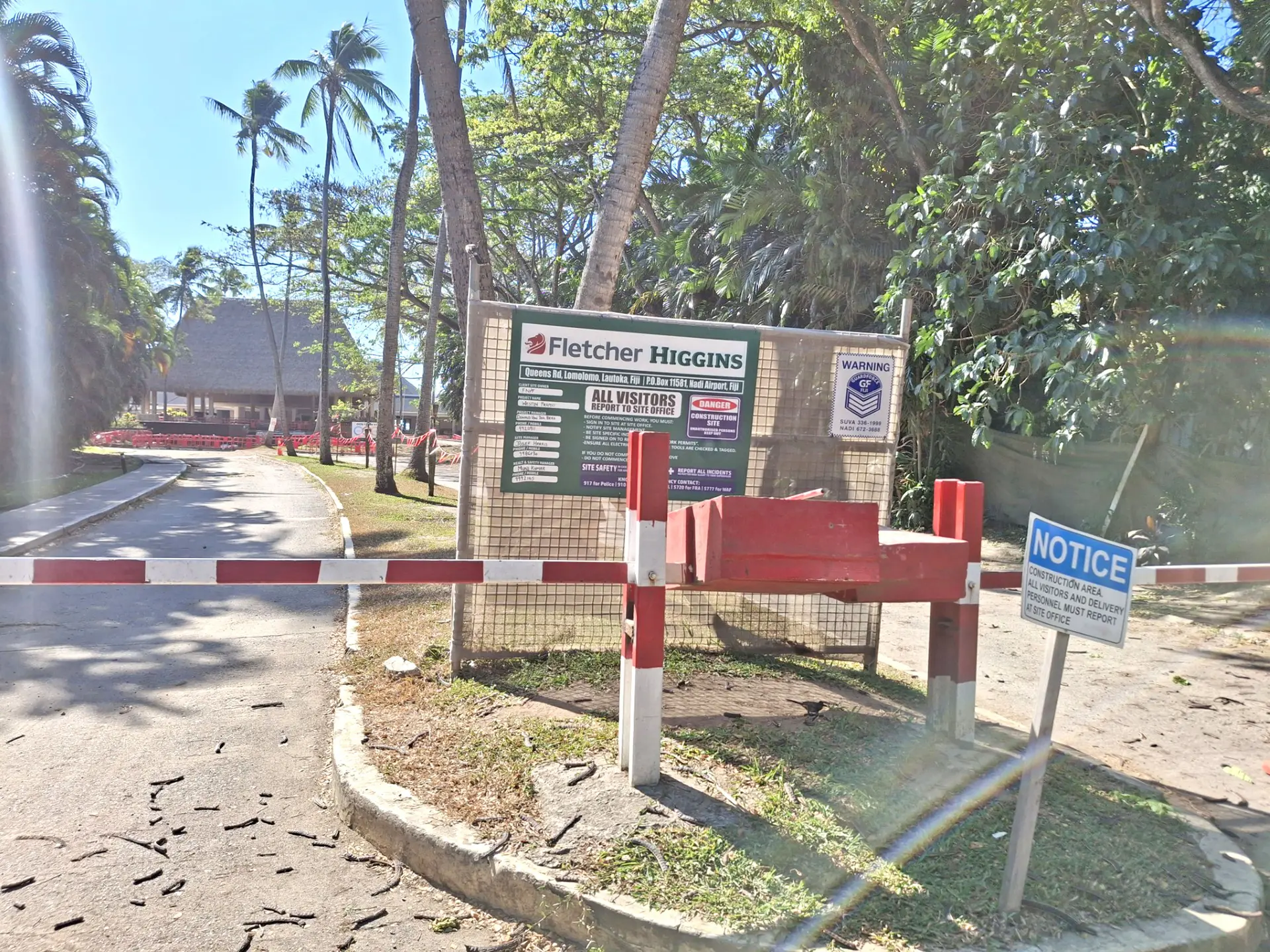 The construction work site at Westin Denarau Island Resort in Nadi earlier this week.
