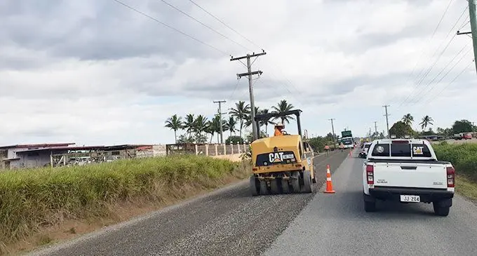 The FRA working on the road in Lovu, Lautoka. Photo: Nicolette Chambers