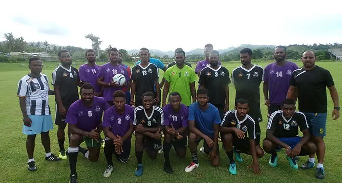 The Ba football side in training at the Xavier College Grounds in Ba. Photo: Rohit Kumar