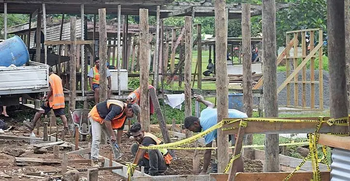 Dreketi Temporary Market taking its shape on June 26, 2023 Photo: Jone Salusalu