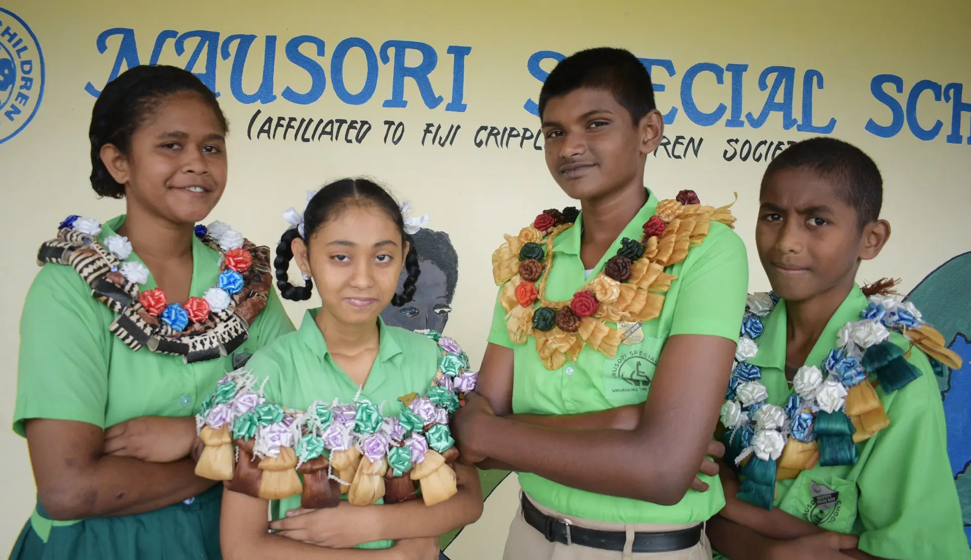 Nausori Special School head prefects (from left) deputy head girl Reapi Topau, head girl Kristina Devi, head boy Shannal Kumar and deputy head boy Timoci Leong on March 3, 2021. Photo: Ronald Kumar