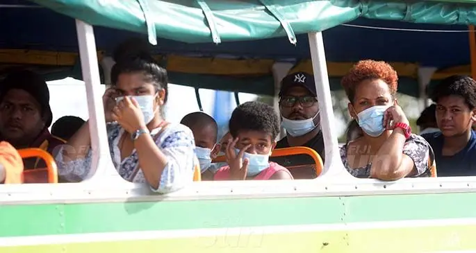 Passengers on board a bus at the Suva bus stand on April 24, 2021. Photo: Ronald Kumar