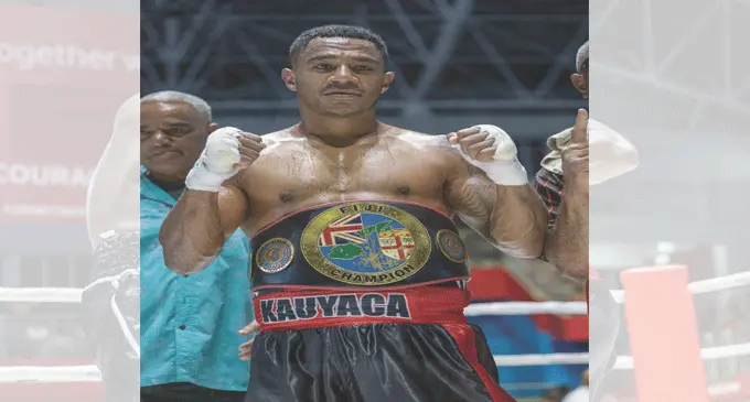 Ousted Fiji cruiserweight champion Alifereti Kauyaca. Photo: Leon Lord