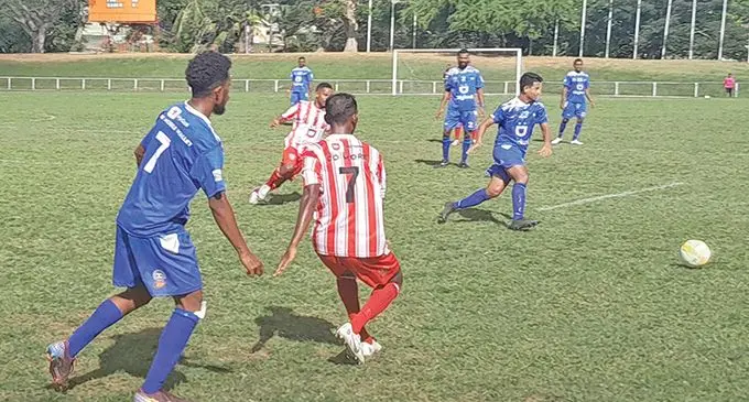 Lautoka captain Zibraaz Sahib chases for posssession during their match against Labasa at Prince Charles Park, Nadi on July 9, 2023. Photo: Waisea Nasokia