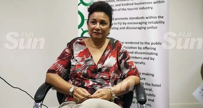 Fiji Hotel and Tourism Association chief executive officer Fantasha Lockington at a media workshop yesterday. Photo: Laiseana Nasiga
