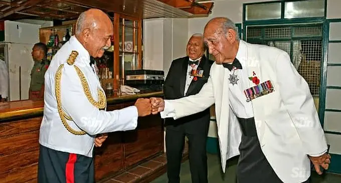 His Excellency The President of the Republic of Fiji and the Commander in Chief of the Republic of Fiji Military Forces, Major General (Retired) Jioji KONROTE was farewelled by the Officers of the RFMF at a Dining-Out at the Officers Mess last night. Source: RFMF FaceBook page.