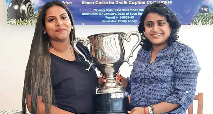 Suva Bowling Club manager Ashwini Prakash (left) and Denise Charan at the Suva Bowling club on November 3, 2022. Photo: Suva Bowling Club
