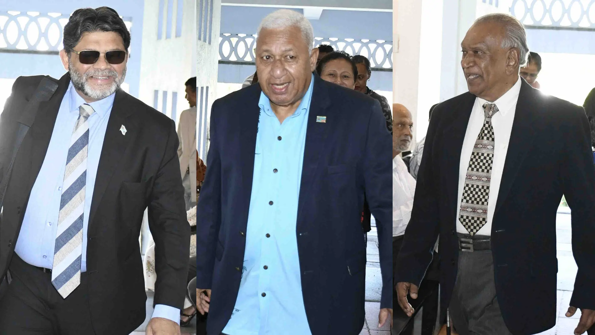 From left: Former Attorney-General Aiyaz Sayed-Khaiyum, Former Prime Minister Voreqe Bainimarama and Former Minister for Health Neil Sharma. 