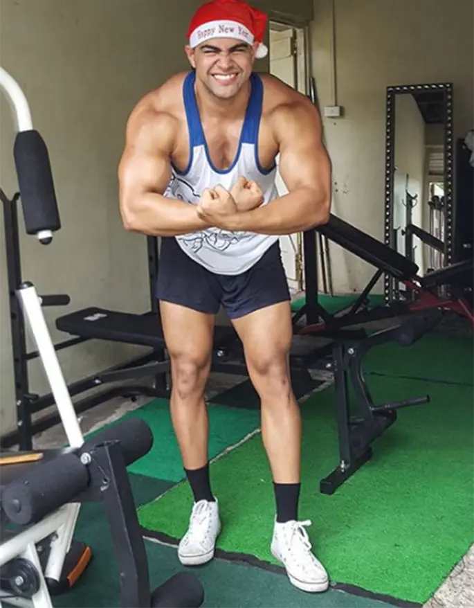 Jordan Wendt at his gym on Domain Road, Suva.