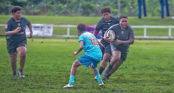 Action between Kadavu and Cakaudrove during the Ranadi Cup final.