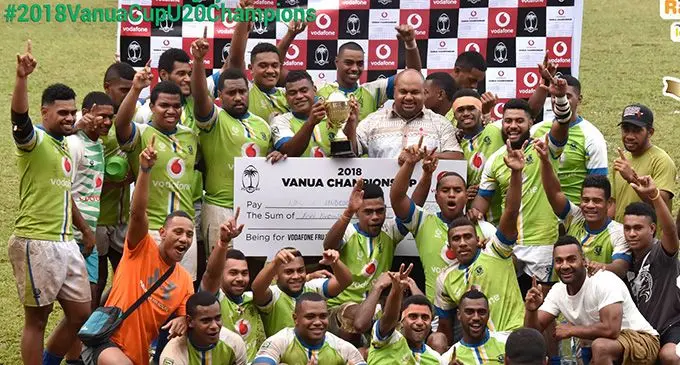 Nasinu Under 20 rugby Side after winning the Vodafone Vanua Championship.