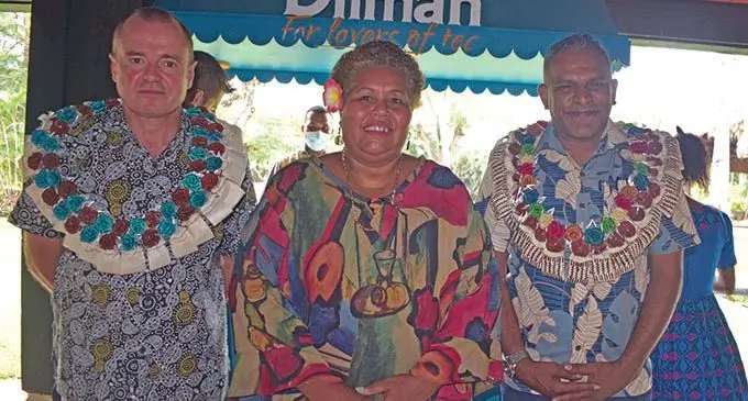 From left: Australian High Commissioner to Fiji, John Feakes,  Manager Vinaka Fiji, Elenoa Nimacere and Minister for Commerce, Trade, Tourism and Transport, Faiyaz Koya during theTourism Stakeholders Workshop Programme by Child Safe Volunteering (CSV) Hub at the Westin Denarau Island Resort and Spa in Nadi. Photo: Mereleki Nai