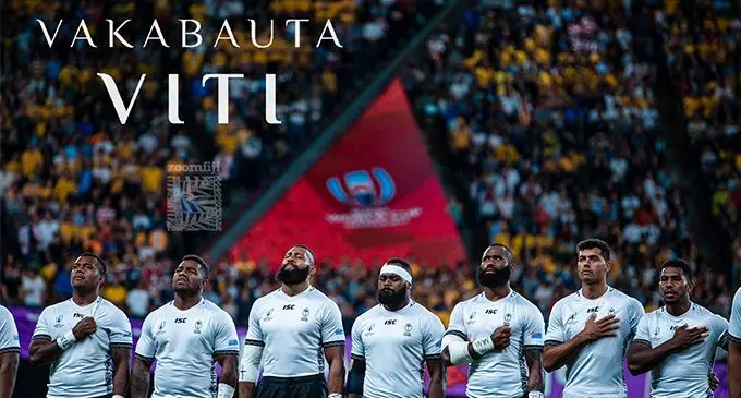 The Flying Fijians side before they took on Australia at the Sapporo Stadium.