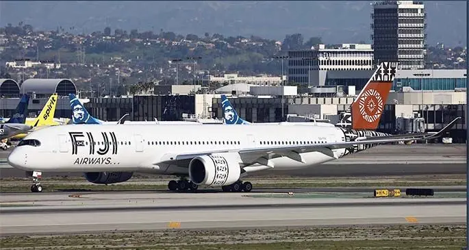 Fiji Airways Airbus A350-941 at the Los Angeles International Airport. Photo: Airliners.net