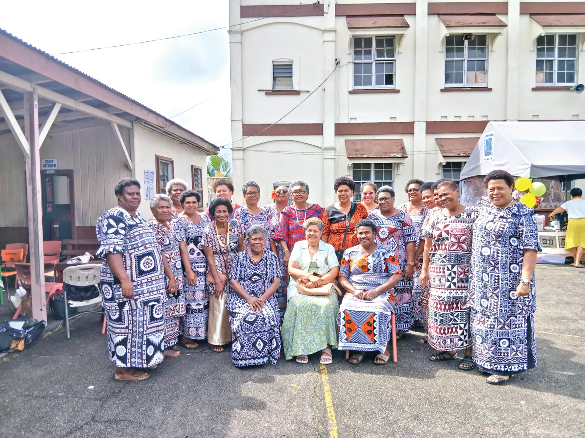 First Lady Emily Lalabalavu seated centre with Maria Wana Bereso and Margaret Ratuyada and some of the members of the Catholic Women’s League Fiji executive members on October 17, 2026 in Suva