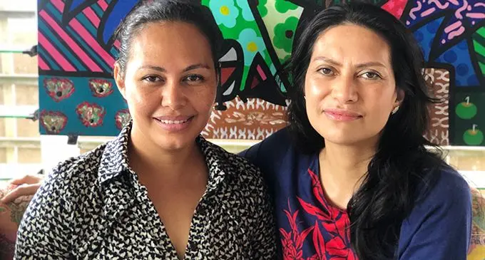 Adrianna Tiko (right), with sister Stella Tiko-Simpson.