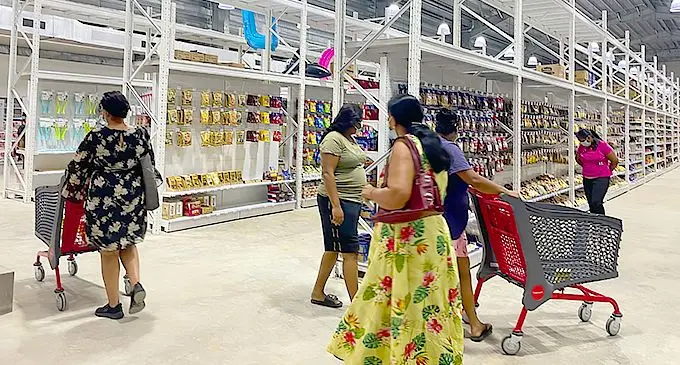 Customers at the True mart Navua after the soft opening on January 17, 2022.