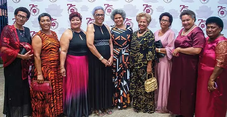 Adi Cakobau School Old Girls association members at the School’s Diamond Jubilee Ball at the Vodafone Arena on October 7, 2023. Photo: Leon Lord