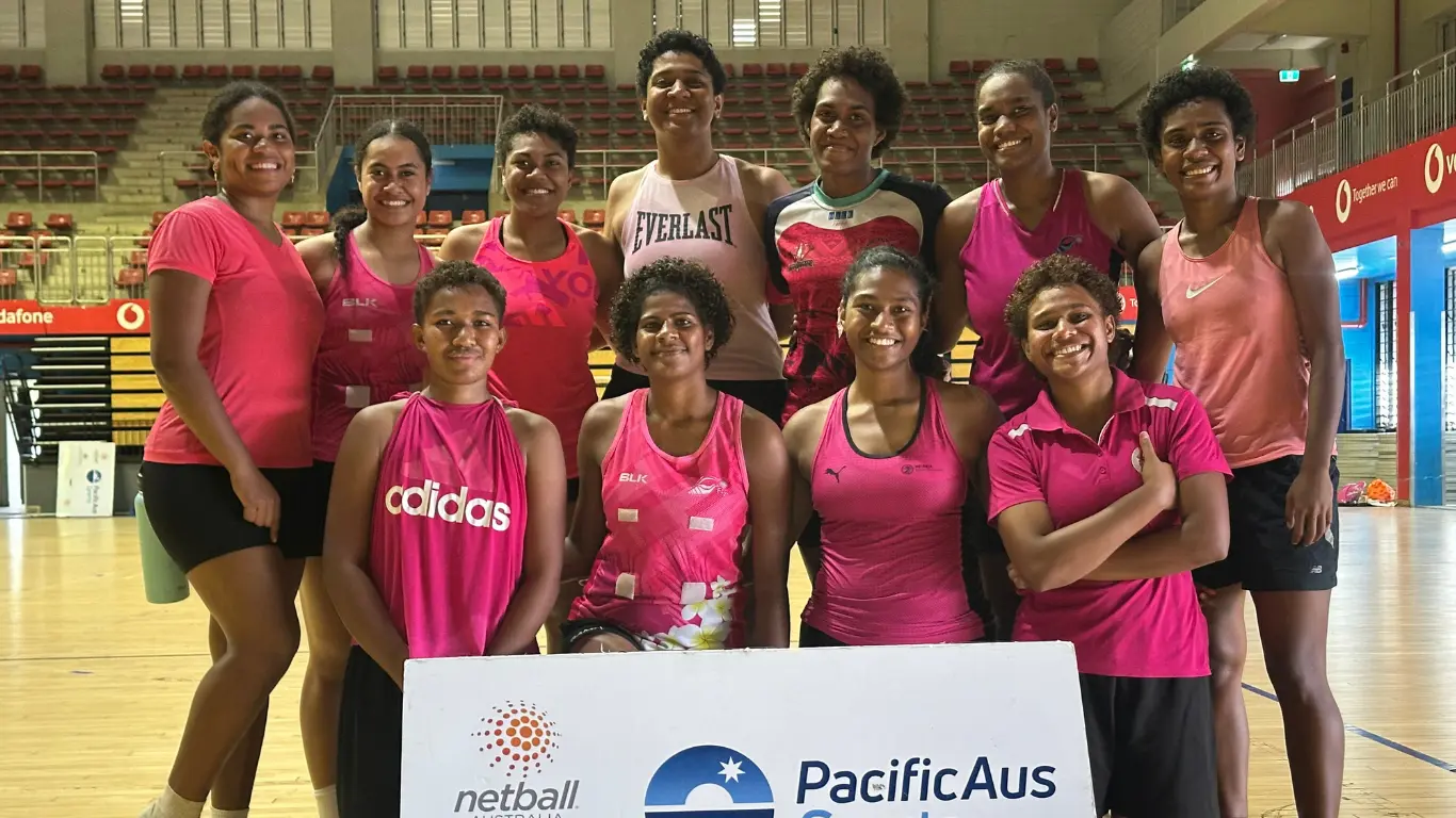 The Crest Fiji A netball team after their training session at the Vodafone Arena indoor court in Suva on October 17, 2026. 