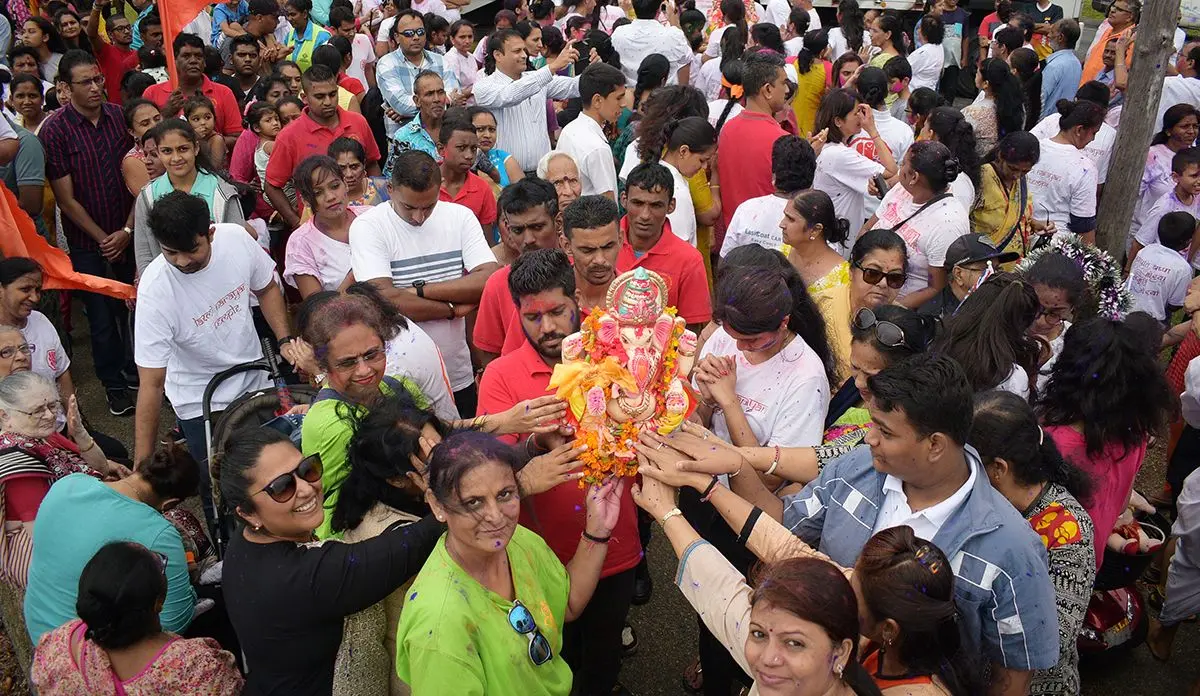 Hundreds of Hindu devotee gathered at My Suva Park in Suva to Mark the final ritual of Ganesh Utsav (Lord Ganesha prayer) on September 12, 2019. Photo: Ronald Kumar.