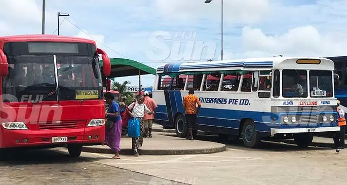 Buses at the bus stand in Labasa in January 13,2020. Photo: Laisa Lui