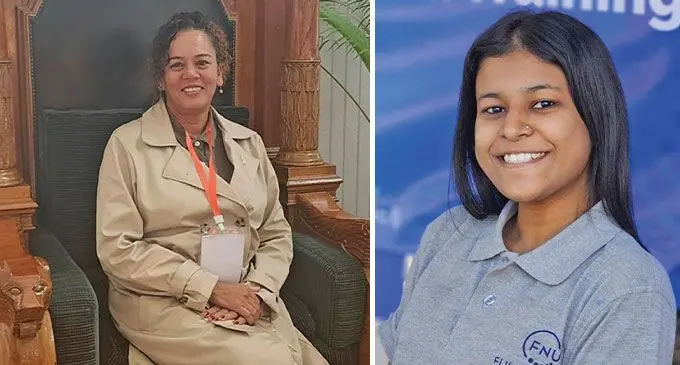 Ravina Rohini Lata, a farmer and former financial administrator from Dawasamu, Tailevu and Eshriya Jeshi, is a first-year student at the Fiji National University (FNU) in Labasa.
