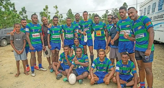 The Ratu Filise sevens rugby team during the Mobil Uprising 7s tournament at Pacific Harbour, Deuba, on February 5, 2021. Photo: Leon Lord   