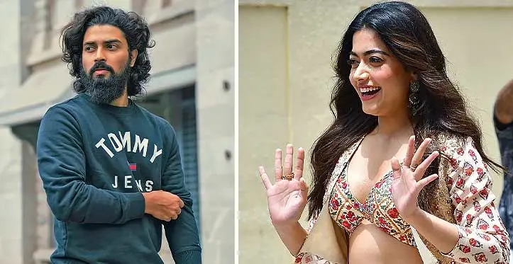 Rashmika Mandanna and Dev Mohan (left).