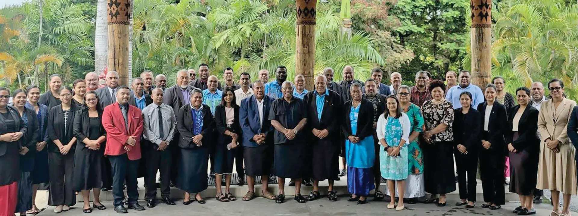 Acting Attorney-General and Minister for Justice Siromi Turaga with delegates at the legislative and policy training for permanent secretaries in Nadi on December 12, 2025. 