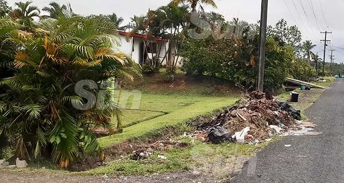 Garbage lying on the roadside in Valelevu on January 13, 2020. Photo: Shalveen Chand